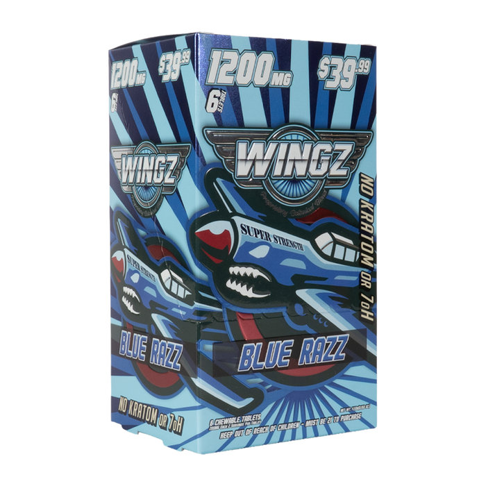 WINGZ Blue Razz 1200mg 6-tablet 10-count display