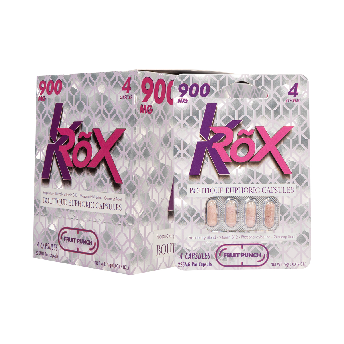 KROX 4pk 900mg Capsules — 10ct Shipper