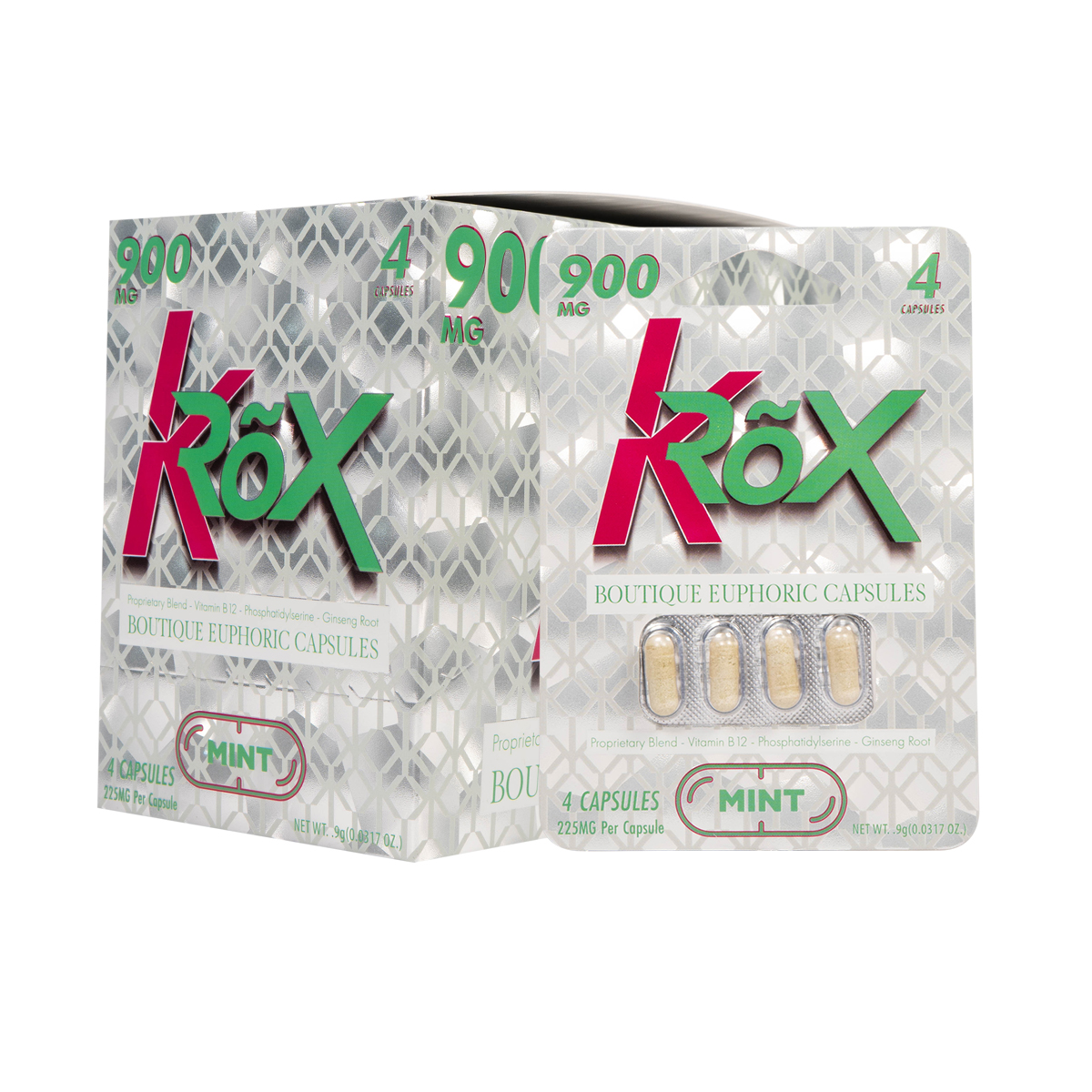 KROX 4pk 900mg Capsules — 10ct Shipper