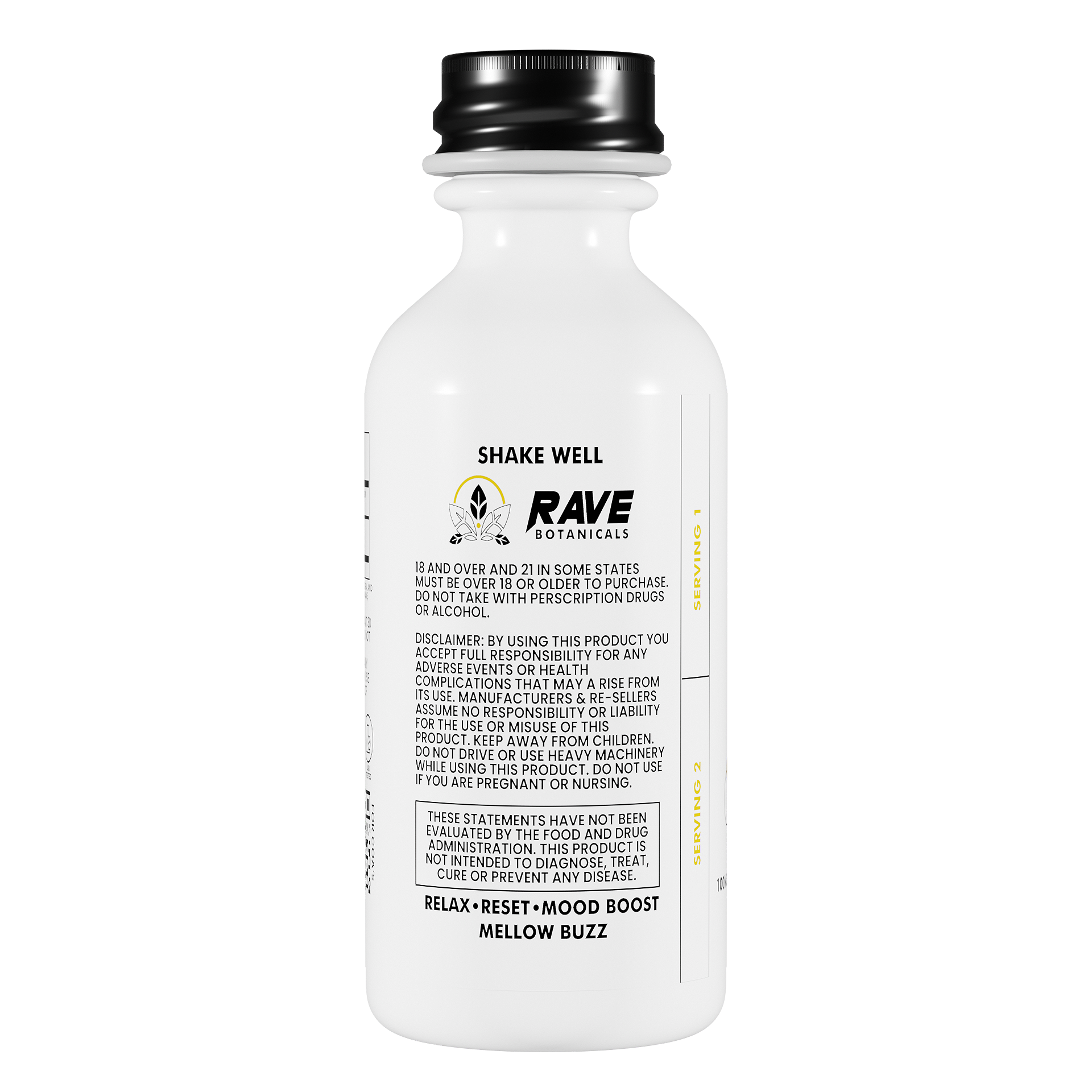 Rave Botanical kava shots 12 piece Display