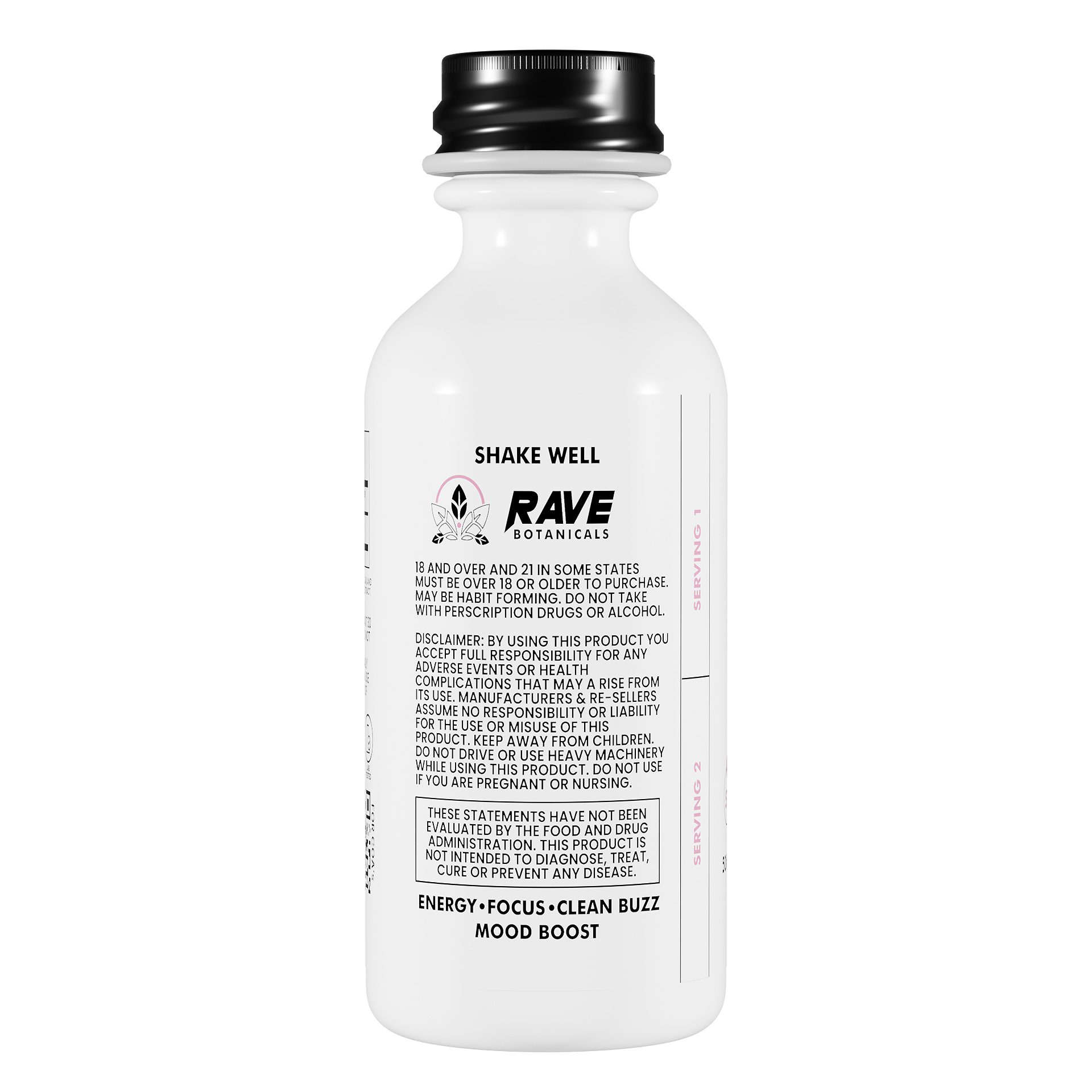 Rave Botanicals Kava/Kratom Mixers 12 Piece Display