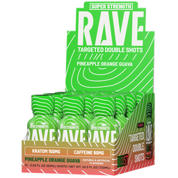 Targeted Rave 2oz Kratom Shots — 12-Piece Display