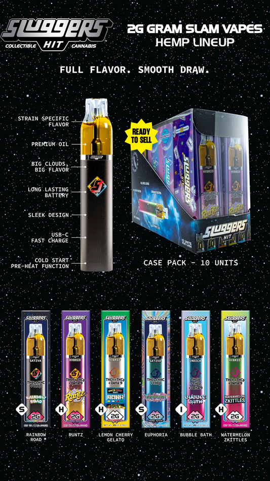 Sluggerz 2G disposable (10PK Display)