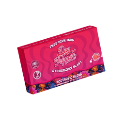 Pink packaging of Day Trippers Strawberry Blast nootropic blend on a white background