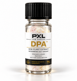 Conceptual DPA botanical alkaloid salt powder vial