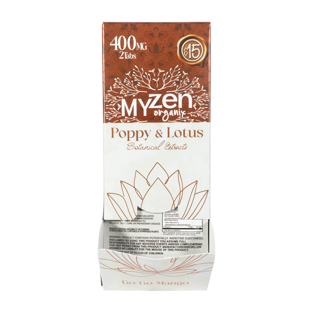 MyZen Poppy & Lotus Go Go Mango 2-tablet 20-count display