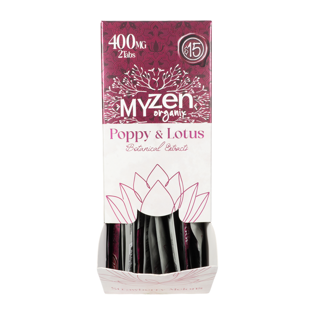 MyZen Poppy & Lotus Strawberry Melons 2-tablet 20-count display