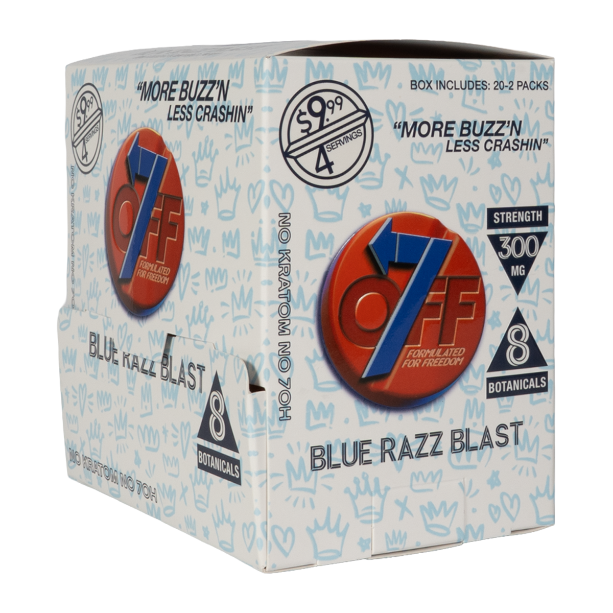 OFF7 Blue Razz Blast 2-tablet 20-count display
