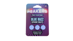 Peakers Blue Razz 3-tablet retail pack; sold as a 10-pack display