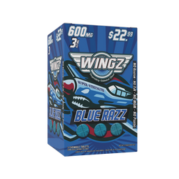 WINGZ BlueRazz 600mg botanical blend 3-tablet 10-count display