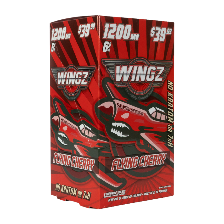 WINGZ Flying Cherry 1200mg 6-tablet 10-count display