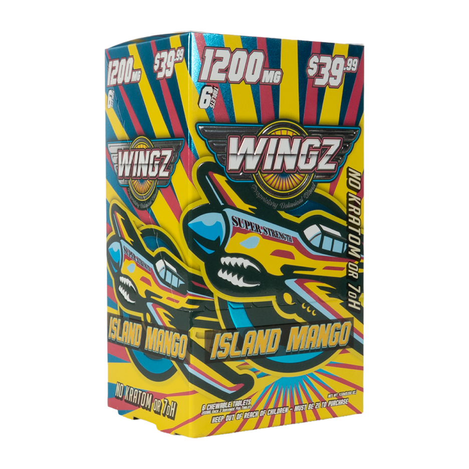 WINGZ Island Mango 1200mg 6-tablet 10-count display