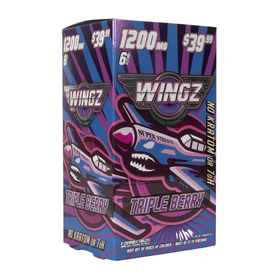 WINGZ Triple Berry 1200mg 6-tablet 10-count display